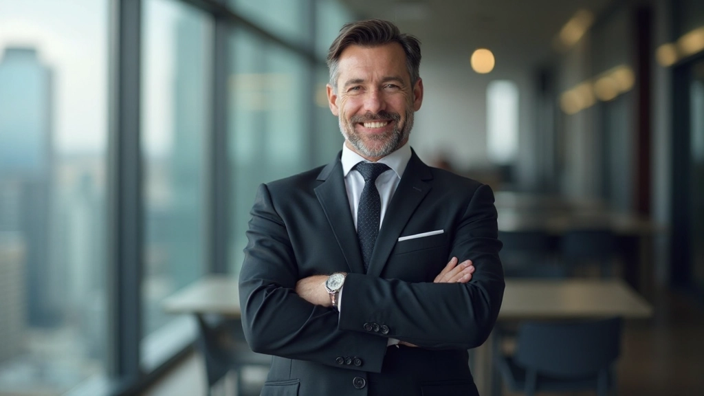 Asesor empresarial explicando análisis financiero con datos en escritorio profesional